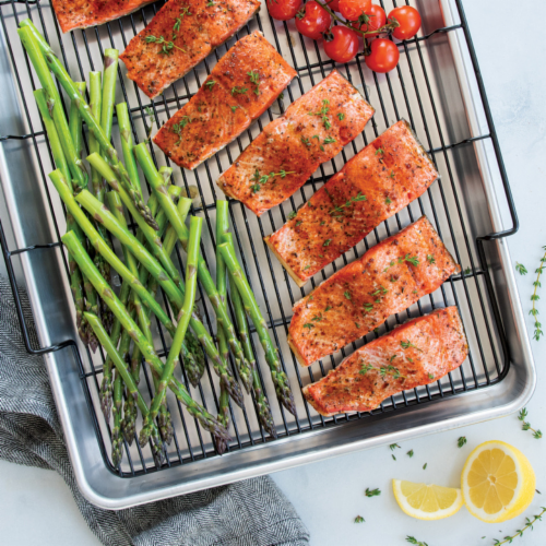 Nordic Ware Extra Large Oven Crisp Baking Tray Perspective: back
