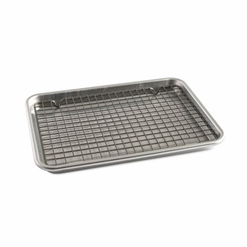 Naturals® Quarter Sheet with Oven-Safe Nonstick Grid Perspective: back