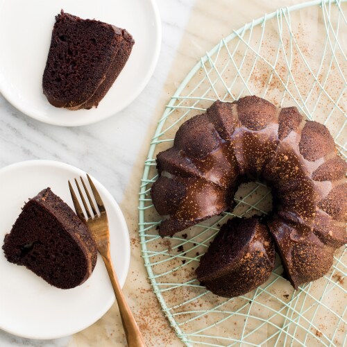 Nordic Ware 6-Cup Anniversary Bundt Pan Perspective: back