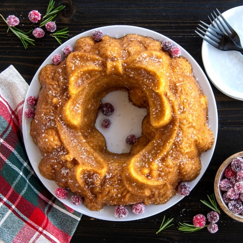 Nordic Ware® Holiday Wreath Bundt Pan Perspective: back