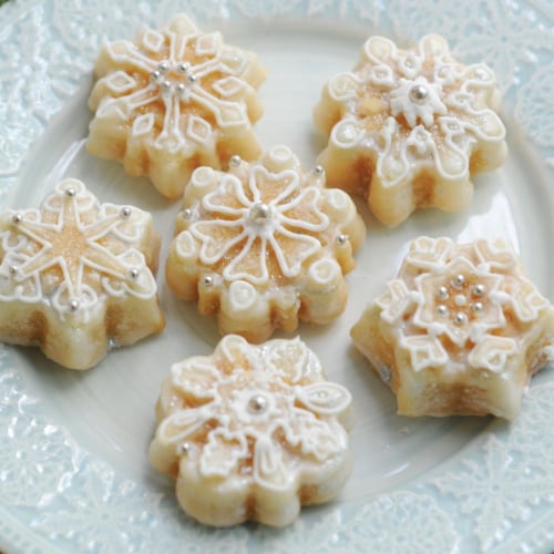 Nordic Ware Snowflake Cakelets Pan - Platinum Perspective: back