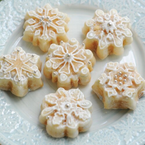 Nordic Ware Snowflake Cakelets Pan - Platinum Perspective: back