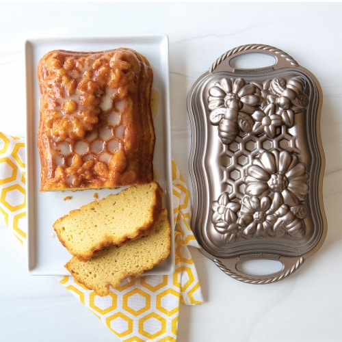 Nordic Ware Honeycomb Loaf Pan Perspective: back