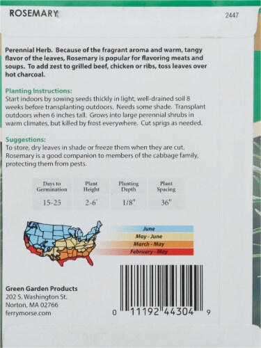 Ferry-Morse® Sow Easy® Rosemary Seeds Perspective: back