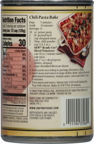 S&W® Ready Cut Diced Tomatoes Perspective: back