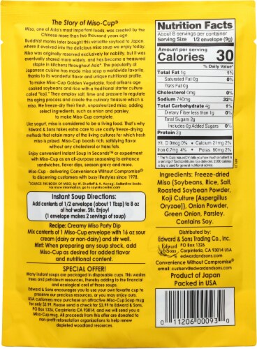 Edward & Sons® Miso-Cup® Golden Vegetable Soup Packets Perspective: back