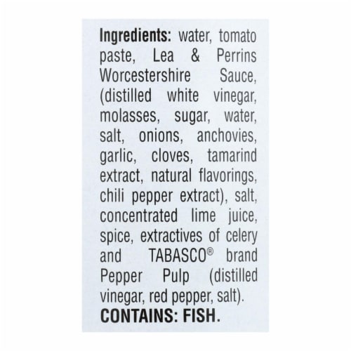 Tabasco Bloody Mary Mix Perspective: back