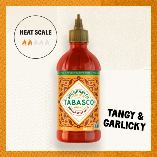 TABASCO®  Buffalo Style Sauce 8.6 fl oz Perspective: back