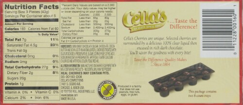 Cella's® Dark Chocolate Covered Cherries Holiday Gift Box Perspective: back