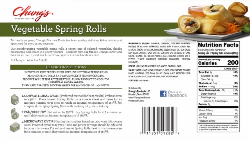 Chung's® Vegetable Spring Rolls Perspective: back