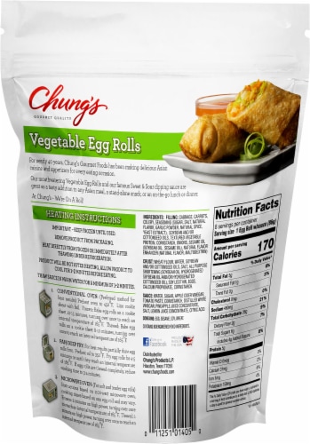 Chung's® Vegetable Egg Rolls with Sweet and Sour Sauce Perspective: back