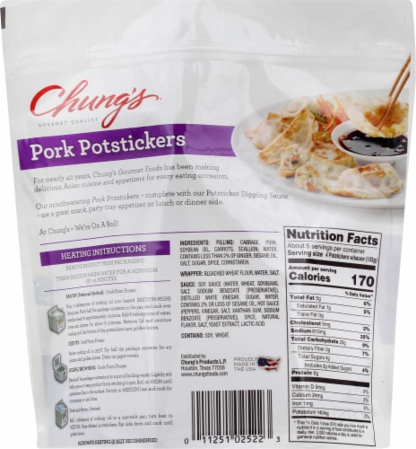 Chung's® Pork Potstickers Perspective: back