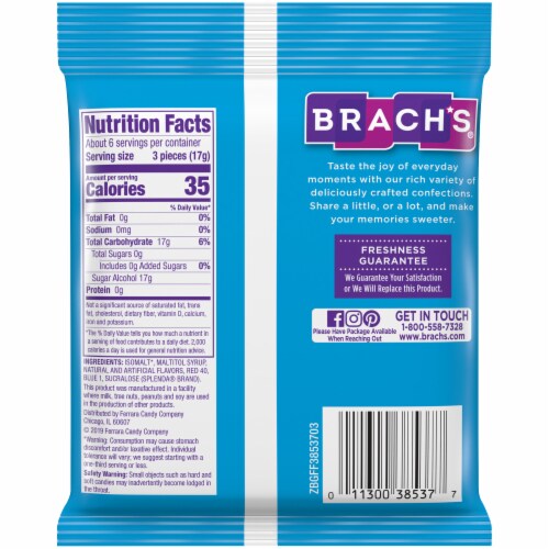 Brach's Sugar Free Cinnamon Candy Discs Bags - 6 Bags / Case