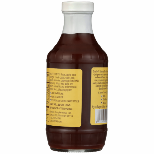 Curley's™ Famous Hot & Spicy BBQ Sauce Perspective: back