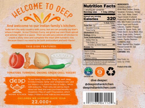 Deep Indian Kitchen® Chicken Curry with Basmati Rice Frozen Meal Perspective: back
