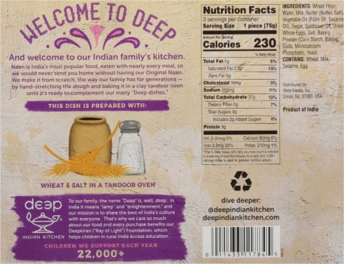 Deep® Indian Kitchen Original Naan Bread Perspective: back