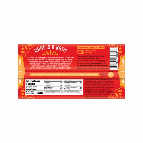 Deep Indian Kitchen Chicken Tikka Masala Kati Street Wrap, 5 oz