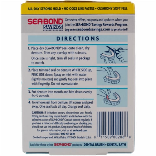 Sea-Bond® Denture Adhesive Lower Seals Perspective: back