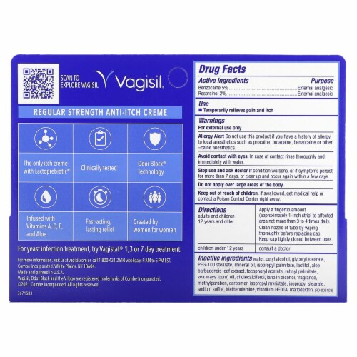 Vagisil® Regular Strength Anti-Itch Creme Perspective: back