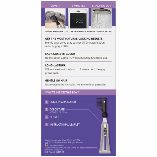 Just For Men Touch of Gray T-35 Medium Brown Hair Color Kit Perspective: back
