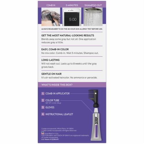 Just For Men Touch of Gray T-35 Medium Brown Hair Color Kit Perspective: back