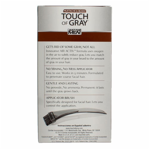 Just For Men® Touch of Gray B25/35 Light Brown-Gray Mustache & Beard Color Perspective: back