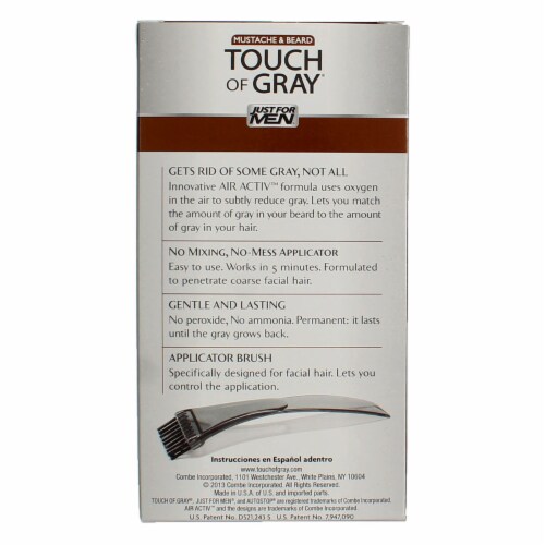 Just For Men® Touch of Gray B25/35 Light Brown-Gray Mustache & Beard Color Perspective: back