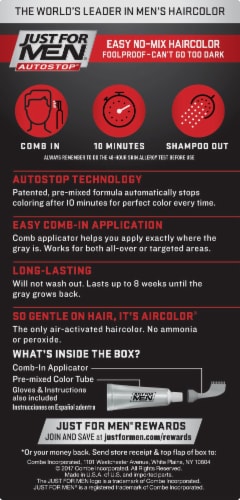 Just For Men® Autostop Comb-In A-25 Light Brown Hair Color Perspective: back