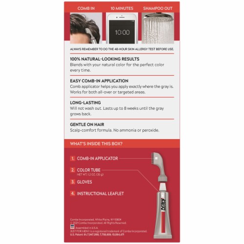 Just For Men® AutoStop Comb-In A-50 Darkest Brown Hair Color Perspective: back
