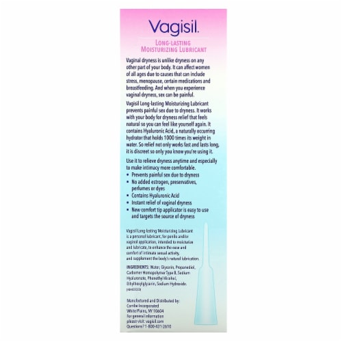 Vagisil® ProHydrate Natural Feel Internal Vaginal Moisturizing Gel Personal Lubricant Perspective: back