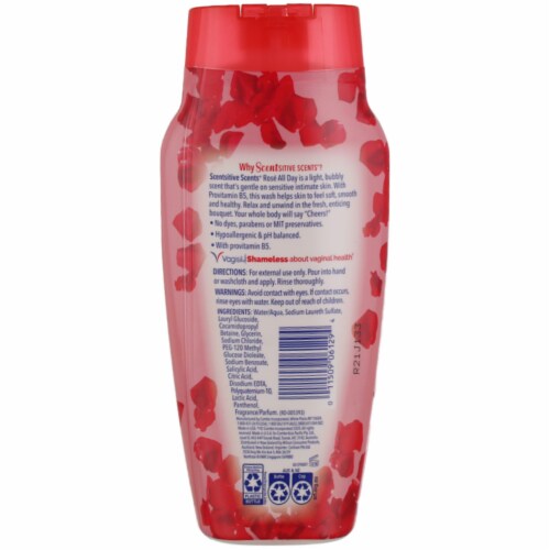 Vagisil Scentsitive Scents Daily Intimate Wash Rose All Day - 12 fl oz (354 ml) Perspective: back