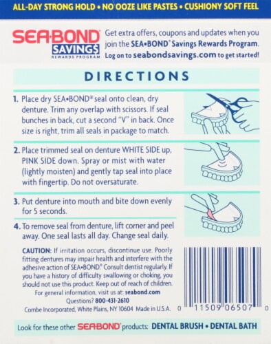 Sea-Bond® Upper Adhesive Fresh Mint Denture Seals Perspective: back