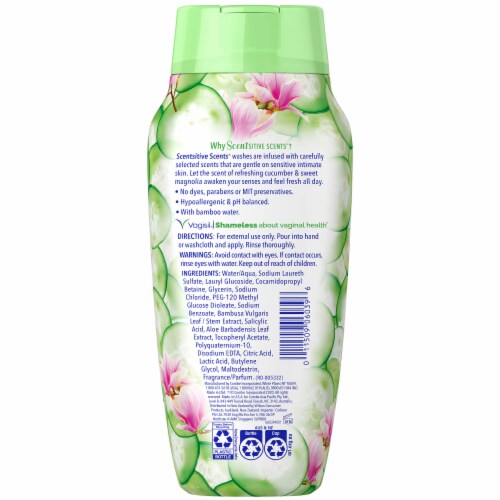 Vagisil® Scentsitive Scents® Cucumber Magnolia Daily Intimate Wash Perspective: back