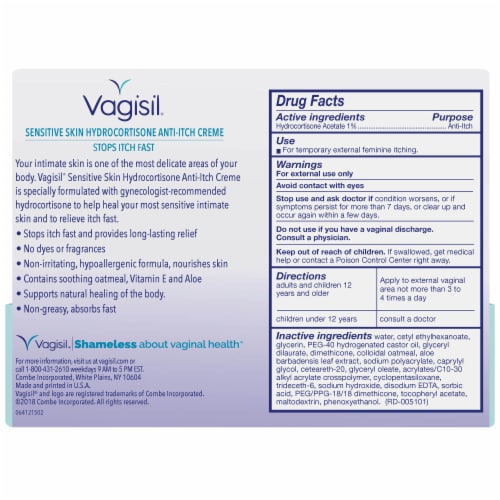 Vagisil® Sensitive Skin Anti-Itch Crème Perspective: back