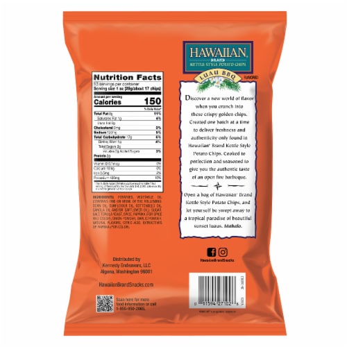 Hawaiian® Luau BBQ Kettle Chips Perspective: back