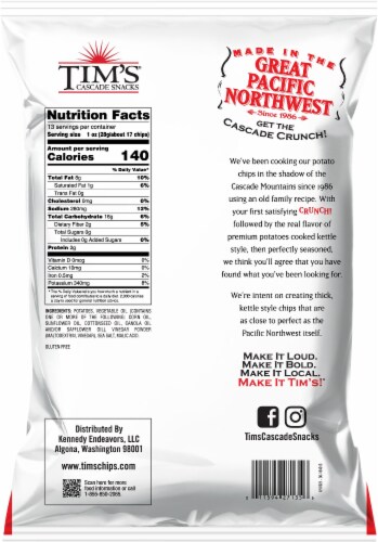 Tim's® Sea Salt & Vinegar Cascade Style Potato Chips Perspective: back