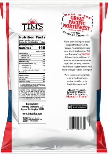 Tim's® Dungeness Crab Crab Spice Extra Thick & Crunchy Potato Chips Perspective: back