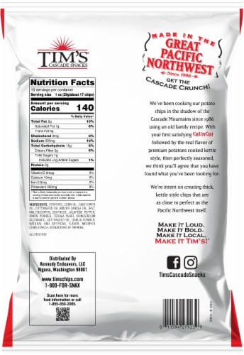 Tim's Jalapeno Potato Chips Perspective: back