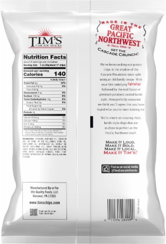 Tim's® Hot Honey Potato Chips Perspective: back