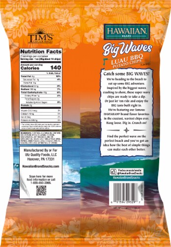 Hawaiian® Big Waves Luau BBQ Potato Chips Perspective: back