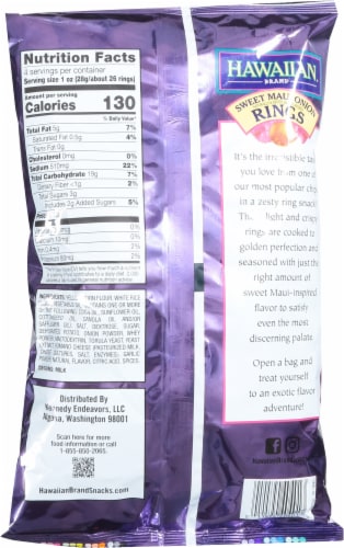 Hawaiian Sweet Maui Onion Rings Perspective: back