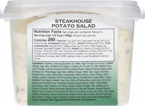 Grandpa's Steakhouse Potato Salad Perspective: back