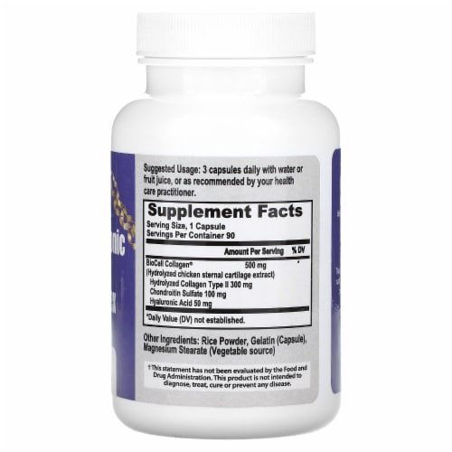 California Natural HA Hyaluronic Acid Complex - 90 Capsules Perspective: back