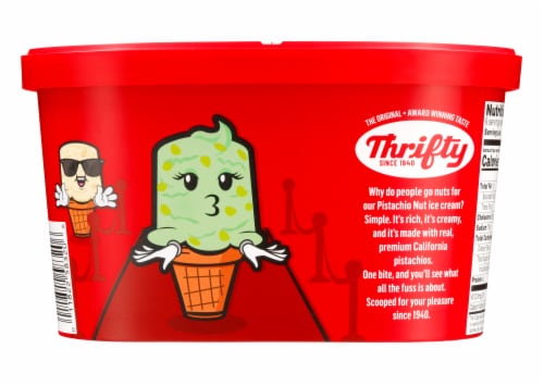 Thrifty Pistachio Nut Ice Cream Tub Perspective: back