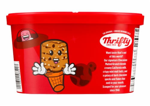 Thrifty Chocolate Malted Krunch Ice Cream Perspective: back