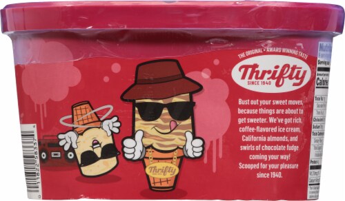 Thrifty Mocha Almond Fudge Ice Cream Tub Perspective: back