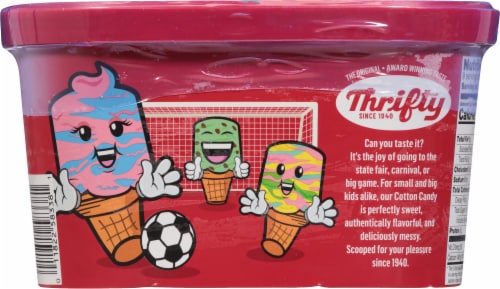 Thrifty Cotton Candy Ice Cream Tub Perspective: back