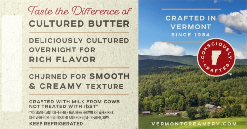 Vermont Creamery® Sea Salt Cultured Butter Sticks Perspective: back