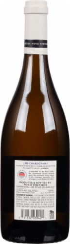 Ponzi Vineyards Chardonnay Reserve Perspective: back
