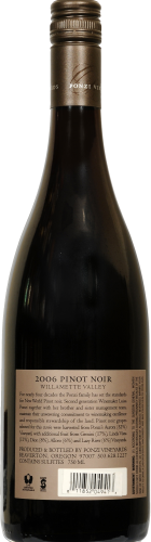 Ponzi Pinot Noir Wine Perspective: back